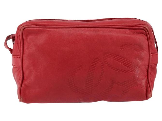 LOEWE Borsa a Spalla Anagram Pelle Rossa Oro Auth 154507 Rosso D'oro - vista 13