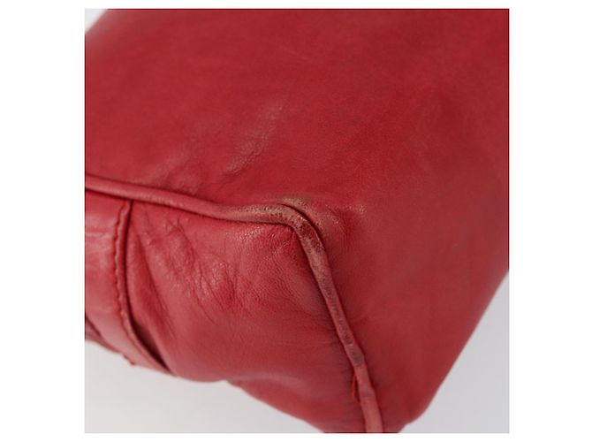LOEWE Borsa a Spalla Anagram Pelle Rossa Oro Auth 154507 Rosso D'oro - vista 14