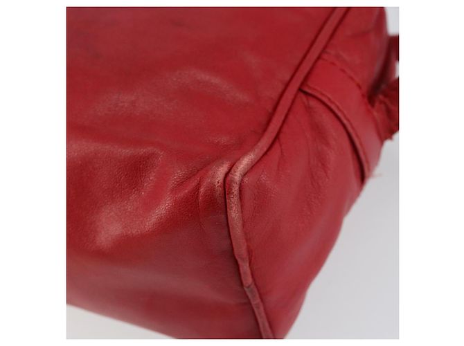 LOEWE Borsa a Spalla Anagram Pelle Rossa Oro Auth 154507 Rosso D'oro - vista 15