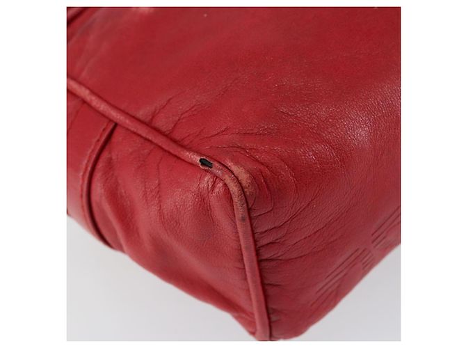 LOEWE Borsa a Spalla Anagram Pelle Rossa Oro Auth 154507 Rosso D'oro - vista 16