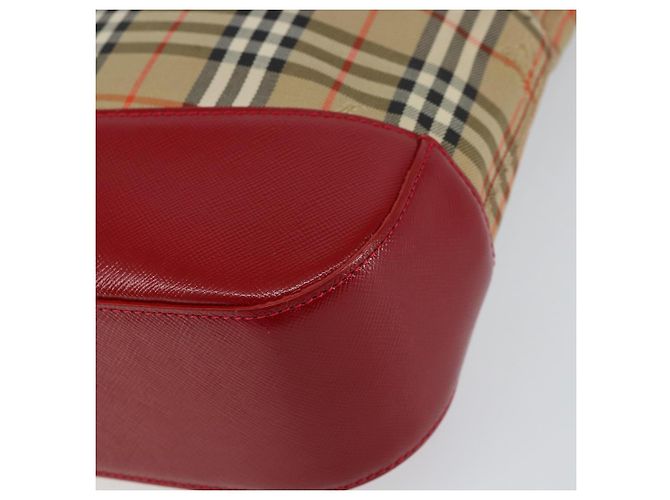 Burberry Nova Check Handtasche aus Canvas Beige Gold Auth 154459 Golden - Ansicht 10