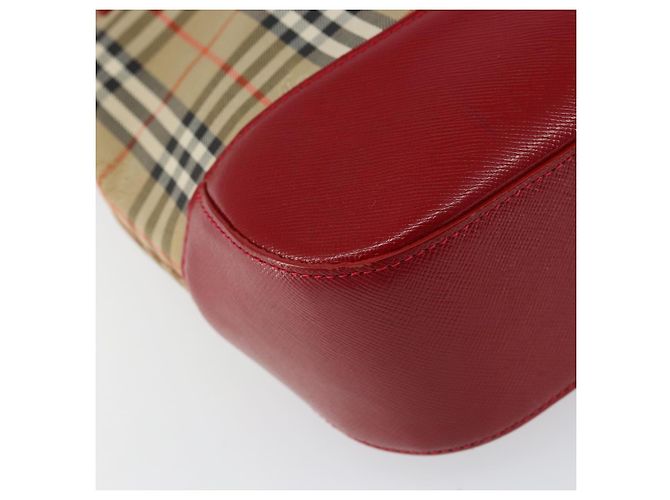 Burberry Nova Check Handtasche aus Canvas Beige Gold Auth 154459 Golden - Ansicht 11