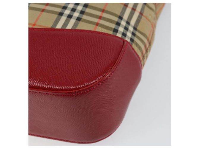 Burberry Nova Check Handtasche aus Canvas Beige Gold Auth 154459 Golden - Ansicht 12