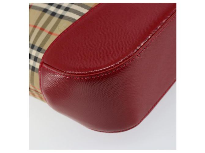 Burberry Nova Check Handtasche aus Canvas Beige Gold Auth 154459 Golden - Ansicht 13