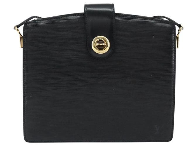 LOUIS VUITTON Borsa a Spalla Capuchin Epi Nera M52342 LV Auth 153942 Nero - vista 13