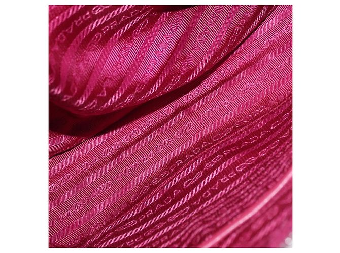 PRADA Borsa a Spalla con Catena Nylon Rosa Argento Auth 153853 - vista 20