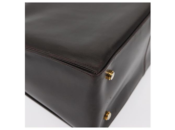 Borsa a mano Gancini in pelle nera e oro Auth 153902 di Salvatore Ferragamo Nero D'oro - vista 12