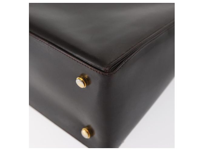 Borsa a mano Gancini in pelle nera e oro Auth 153902 di Salvatore Ferragamo Nero D'oro - vista 13