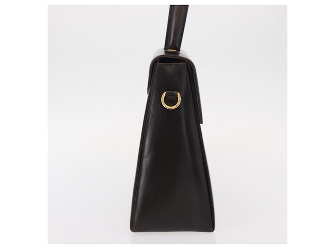 Borsa a mano Gancini in pelle nera e oro Auth 153902 di Salvatore Ferragamo Nero D'oro - vista 5