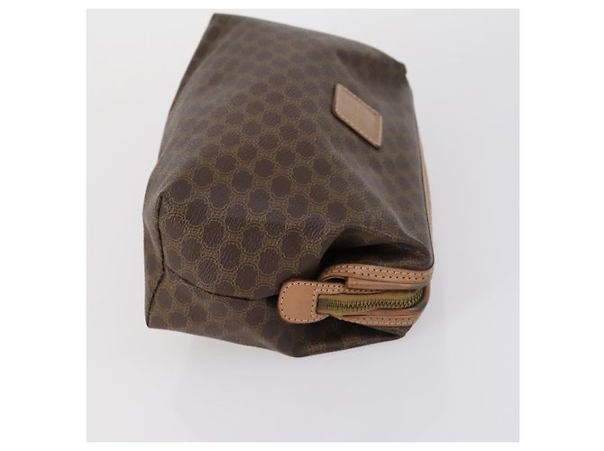 Céline Borsa Clutch in Tela Macadam CELINE in Pelle PVC 3 Pezzi Marrone Auth 152038 - vista 10