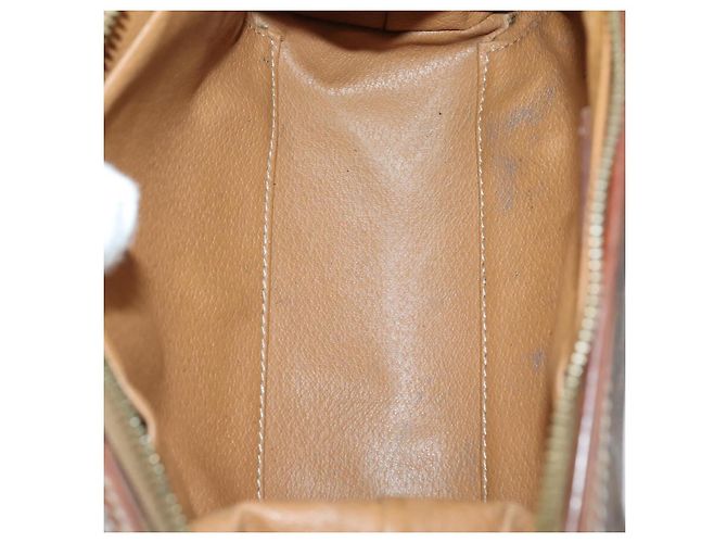 Céline Borsa Clutch in Tela Macadam CELINE in Pelle PVC 3 Pezzi Marrone Auth 152038 - vista 19