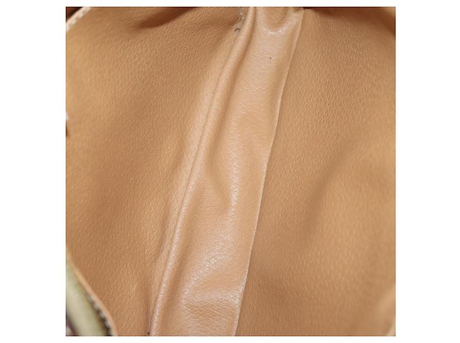 Céline Borsa Clutch in Tela Macadam CELINE in Pelle PVC 3 Pezzi Marrone Auth 152038 - vista 7