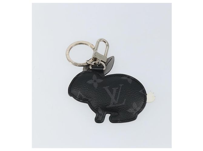LOUIS VUITTON Monogram Eclipse Portachiavi Charm Animale Coniglio M63224 Auth 145705 Monogramma - vista 6