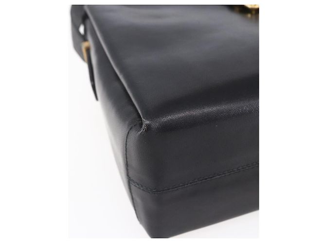 Céline Borsa a Spalla CELINE in Pelle Nera Oro Auth 153884 Nero D'oro - vista 11