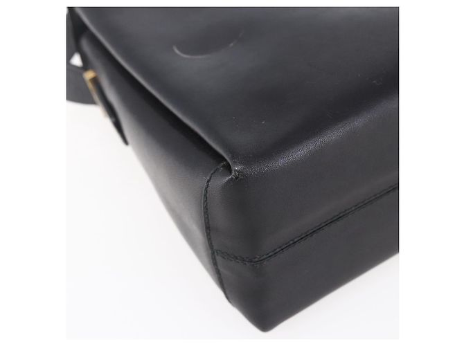 Céline Borsa a Spalla CELINE in Pelle Nera Oro Auth 153884 Nero D'oro - vista 13