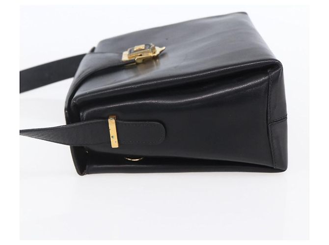 Céline Borsa a Spalla CELINE in Pelle Nera Oro Auth 153884 Nero D'oro - vista 4