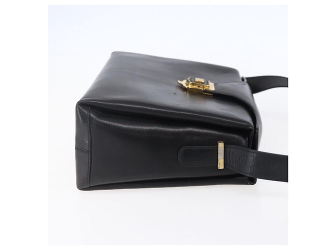 Céline Borsa a Spalla CELINE in Pelle Nera Oro Auth 153884 Nero D'oro - vista 5