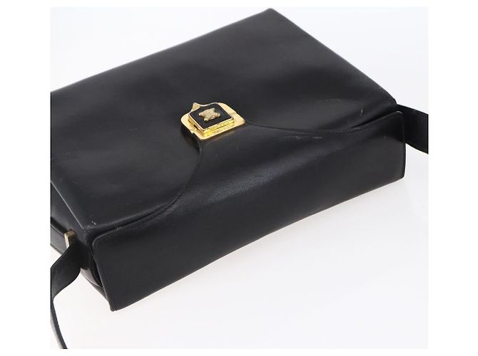 Céline Borsa a Spalla CELINE in Pelle Nera Oro Auth 153884 Nero D'oro - vista 6