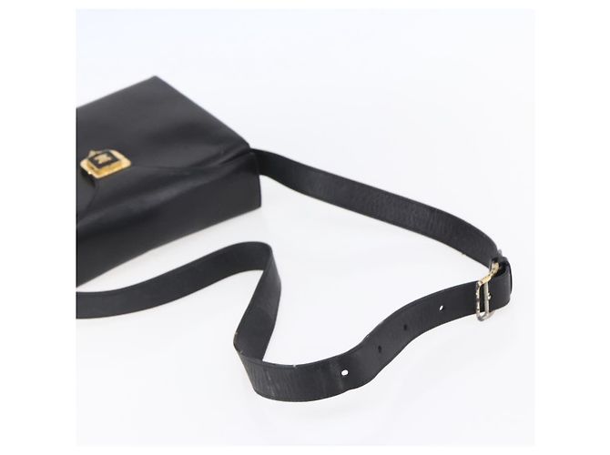 Céline Borsa a Spalla CELINE in Pelle Nera Oro Auth 153884 Nero D'oro - vista 7