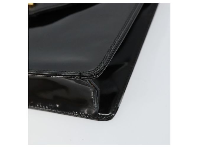 Salvatore Ferragamo Shoulder Bag Patent leather Black Gold Auth 154506 Golden - view 10