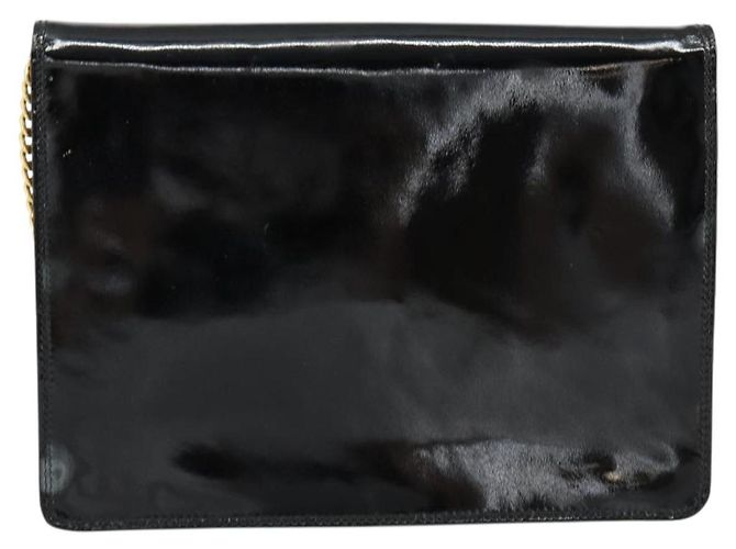 Salvatore Ferragamo Shoulder Bag Patent leather Black Gold Auth 154506 Golden - view 3