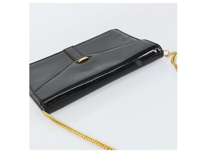 Salvatore Ferragamo Shoulder Bag Patent leather Black Gold Auth 154506 Golden - view 6