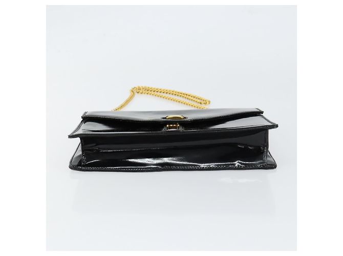 Salvatore Ferragamo Shoulder Bag Patent leather Black Gold Auth 154506 Golden - view 9