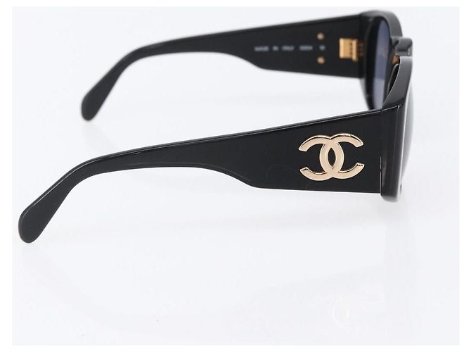 Occhiali da sole CHANEL Plastica Nera CC Auth yk19628 Nero - vista 4