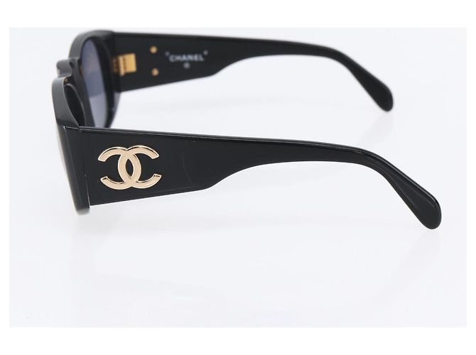 Occhiali da sole CHANEL Plastica Nera CC Auth yk19628 Nero - vista 5