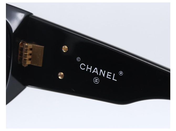 Occhiali da sole CHANEL Plastica Nera CC Auth yk19628 Nero - vista 9