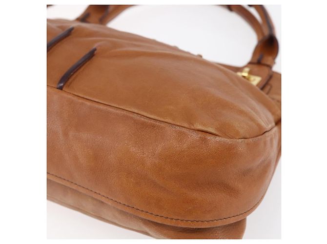 Chloé Borsa a mano in pelle Chloe Margaret 2 in 1 marrone oro Auth BA8432 D'oro - vista 12