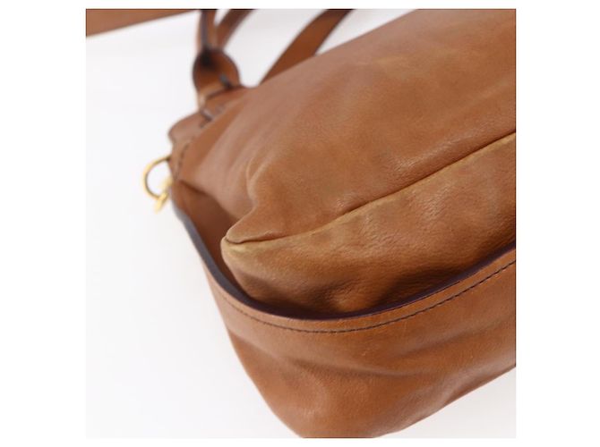 Chloé Borsa a mano in pelle Chloe Margaret 2 in 1 marrone oro Auth BA8432 D'oro - vista 15