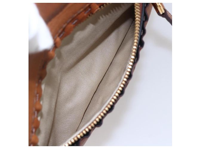Chloé Borsa a mano in pelle Chloe Margaret 2 in 1 marrone oro Auth BA8432 D'oro - vista 22