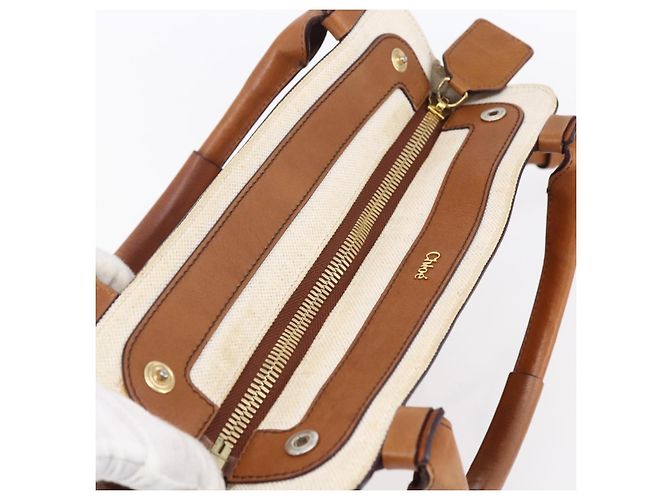 Chloé Borsa a mano in pelle Chloe Margaret 2 in 1 marrone oro Auth BA8432 D'oro - vista 6