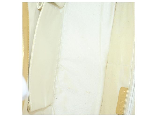 Bulgari Borsa a mano BVLGARI in tela smaltata 5 pezzi Verde Beige oro Auth bs29854 D'oro - vista 11