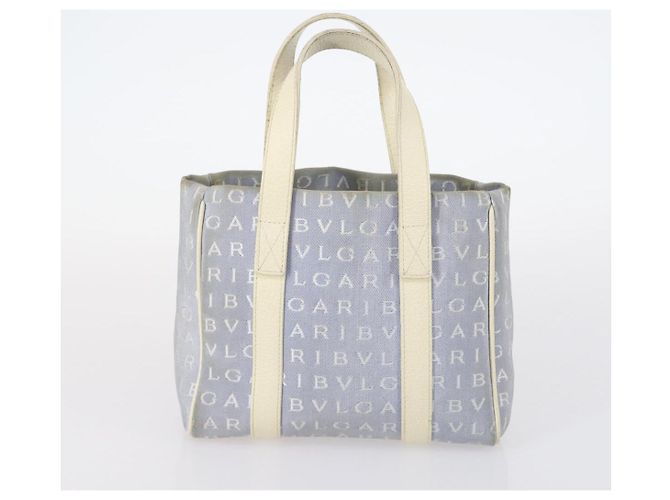 Bulgari Borsa a mano BVLGARI in tela smaltata 5 pezzi Verde Beige oro Auth bs29854 D'oro - vista 17