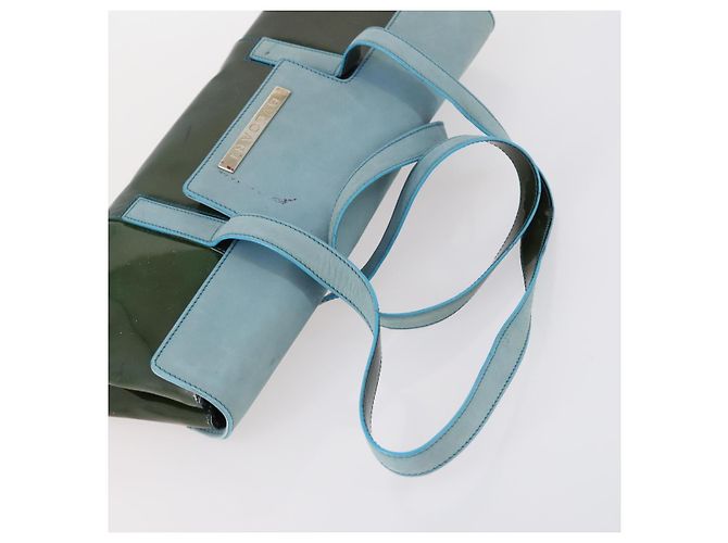 Bulgari Borsa a mano BVLGARI in tela smaltata 5 pezzi Verde Beige oro Auth bs29854 D'oro - vista 24