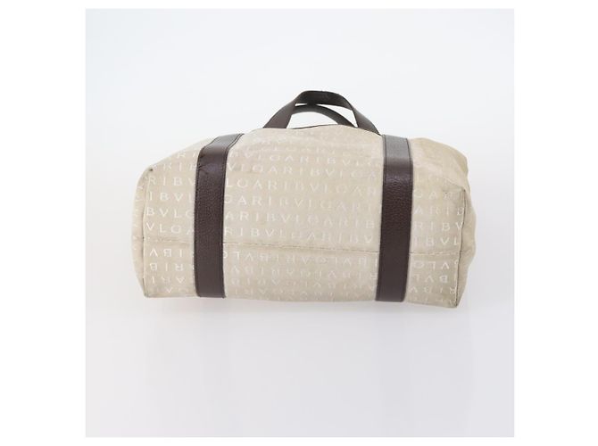 Bulgari Borsa a mano BVLGARI in tela smaltata 5 pezzi Verde Beige oro Auth bs29854 D'oro - vista 5
