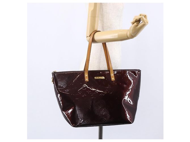 LOUIS VUITTON Borsa Tote Bellevue GM Monogram Vernis Amarante M93589 Auth 149163 Bordò - vista 21