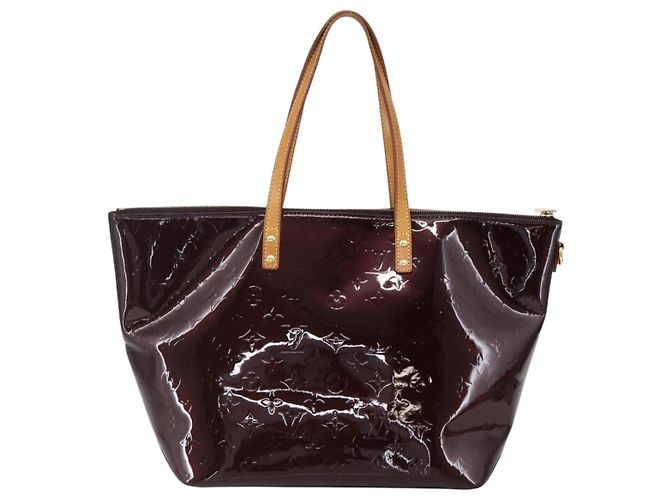 LOUIS VUITTON Borsa Tote Bellevue GM Monogram Vernis Amarante M93589 Auth 149163 Bordò - vista 3