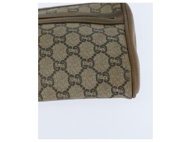GUCCI GG Plus Supreme Clutch Bag PVC Beige Oro Auth bs30404 D'oro - vista 11