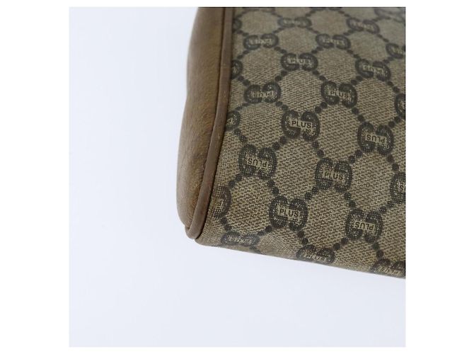 GUCCI GG Plus Supreme Clutch Bag PVC Beige Oro Auth bs30404 D'oro - vista 12