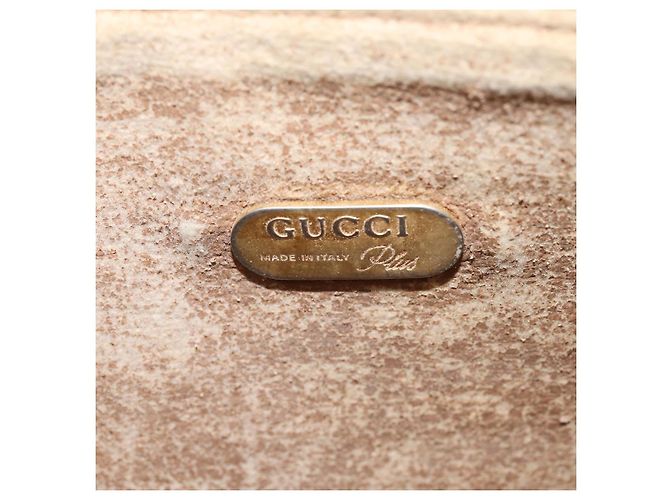 GUCCI GG Plus Supreme Clutch Bag PVC Beige Oro Auth bs30404 D'oro - vista 15