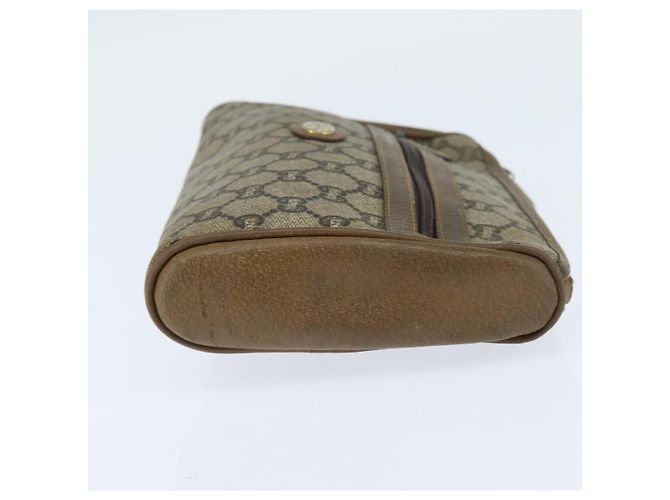 GUCCI GG Plus Supreme Clutch Bag PVC Beige Oro Auth bs30404 D'oro - vista 5