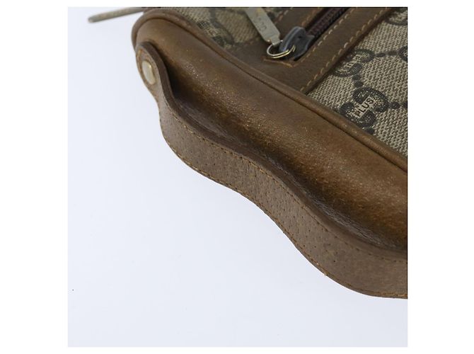 GUCCI GG Plus Supreme Clutch Bag PVC Beige Oro Auth bs30404 D'oro - vista 7