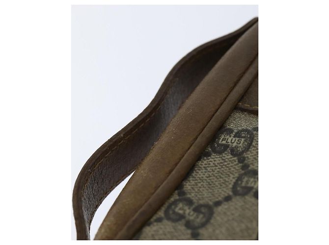 GUCCI GG Plus Supreme Clutch Bag PVC Beige Oro Auth bs30404 D'oro - vista 8