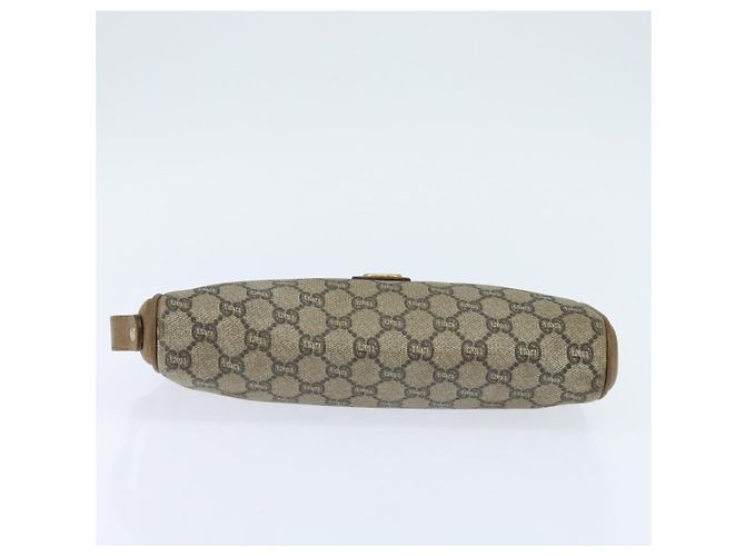 GUCCI GG Plus Supreme Clutch Bag PVC Beige Oro Auth bs30404 D'oro - vista 9