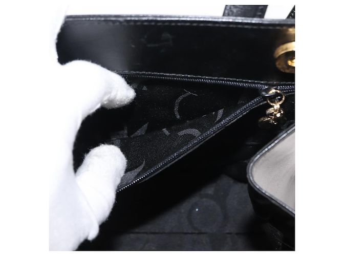 Borsa a mano Vala in pelle 2 in 1 nera e oro Auth BA7329 di Salvatore Ferragamo Nero D'oro - vista 21