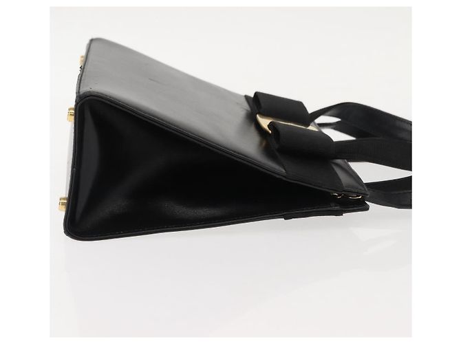 Borsa a mano Vala in pelle 2 in 1 nera e oro Auth BA7329 di Salvatore Ferragamo Nero D'oro - vista 4