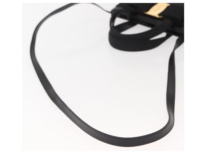 Borsa a mano Vala in pelle 2 in 1 nera e oro Auth BA7329 di Salvatore Ferragamo Nero D'oro - vista 9